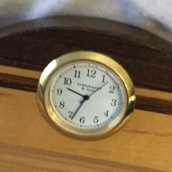 Desk clock, wood new - Picture 2 of 6